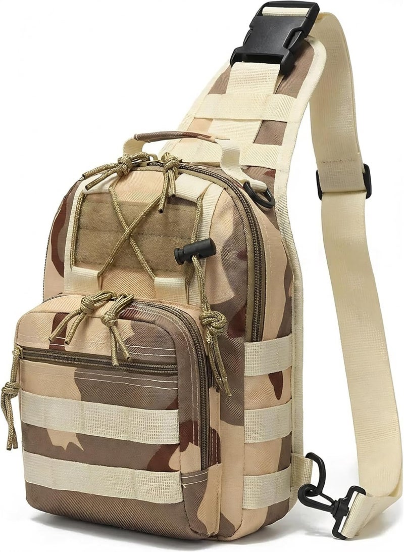 Viriber Tactical Backpack, Waterproof Military Cross-body Molle Sling Shoulder Backpack Chest Bag for Outdoor Every Day Carry CP02 - Image 2